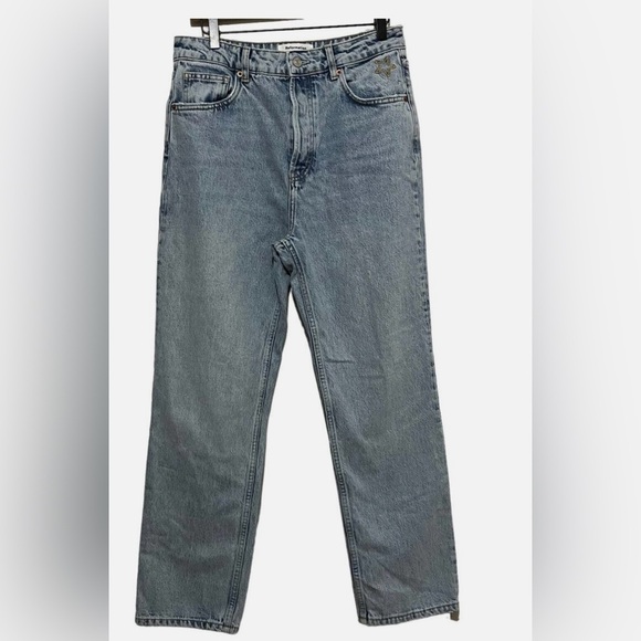 Reformation Denim - Reformation Cynthia women’s high rise embroidered star fly button jeans size 29